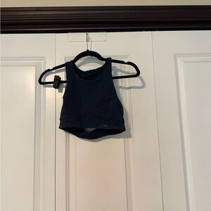 Navy Blue Cropped Tank Top